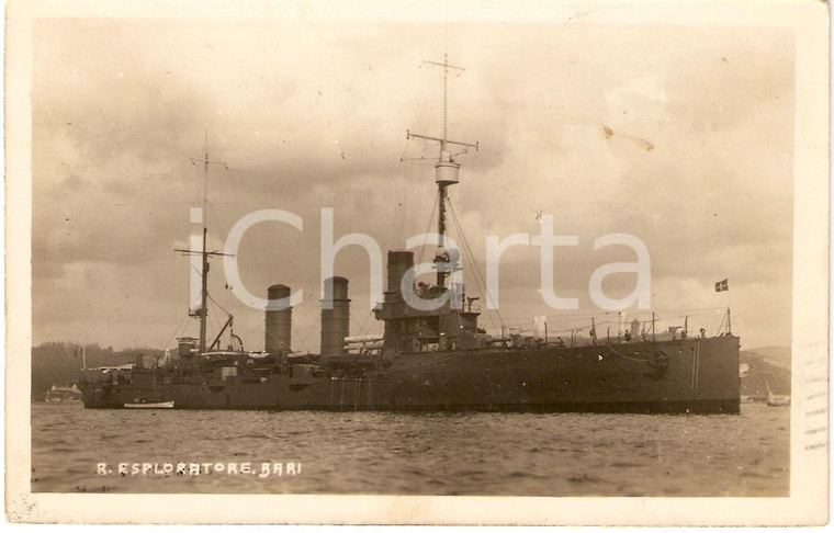 1923 LA SPEZIA Regia Nave BARI Esploratore MARINA MILITARE *Cartolina FP VG