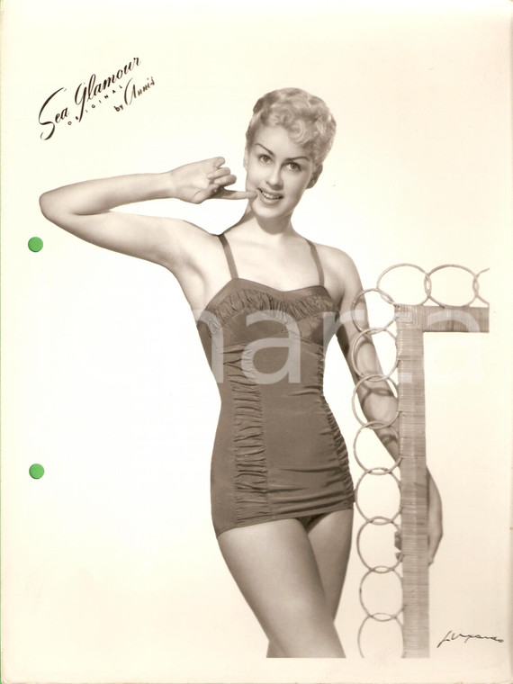 1960 MILANO MODA Costumi da bagno ANNIS Sea Glamour VINTAGE Modella in posa Foto