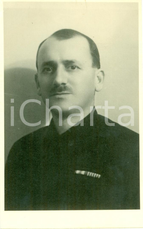 1940 ca PESARO Fascista Natale BRUGIAVINI in camicia nera *Fotografia