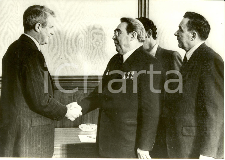 1975 ca URSS Léonid ILITCH BREZNEV e Andrei ANDREYVICH GROMYKO con Cyrus VANCE