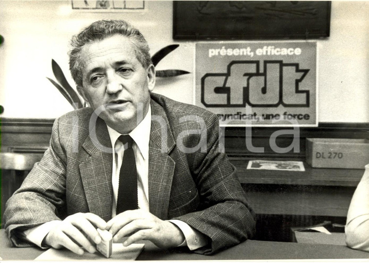 1980 ca FRANCIA Ritratto di Edmond MAIRE segretario generale sindacato CFDT