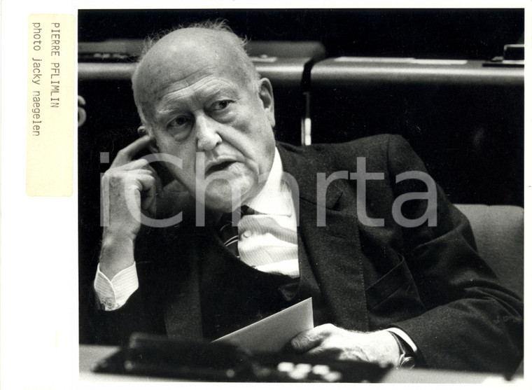 1987 STRASBOURG (F) Pierre PFLIMLIN durante una seduta del Parlamento europeo