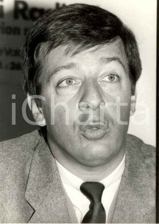 1983 PARIS (F) Didier BARIANI presidente PARTITO RADICALE in conferenza stampa