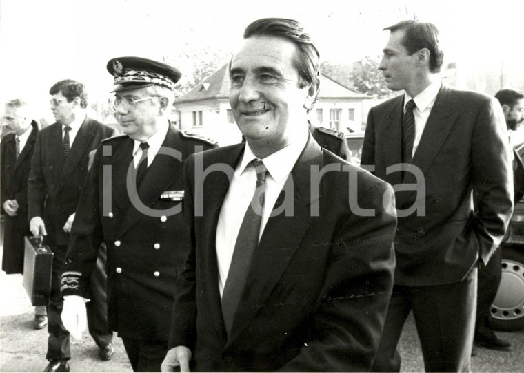 1989 MULHOUSE (F) Jean-Pierre SOISSON ministro del Lavoro in visita in ALSAZIA