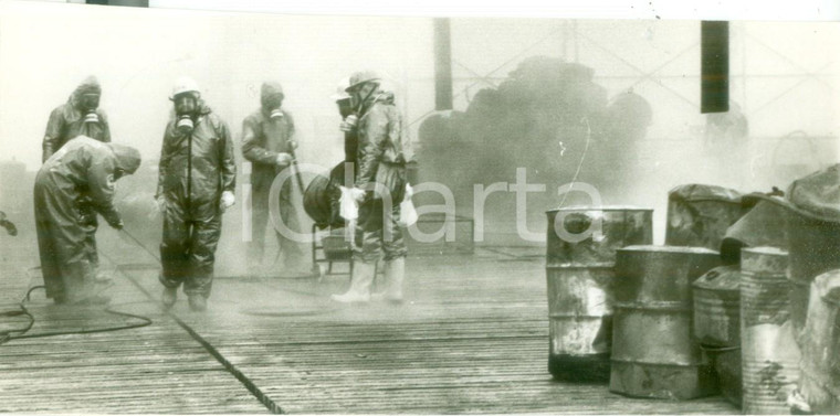 1986 SVIZZERA DISASTRO SANDOZ Decontaminazione dopo esplosione reattore *Foto