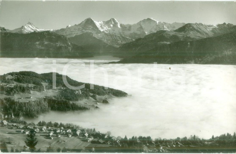 1980 ca BEATENBERG (SWITZERLAND) Mare di nebbia su SCHRECKHORN *Cartolina FP NV