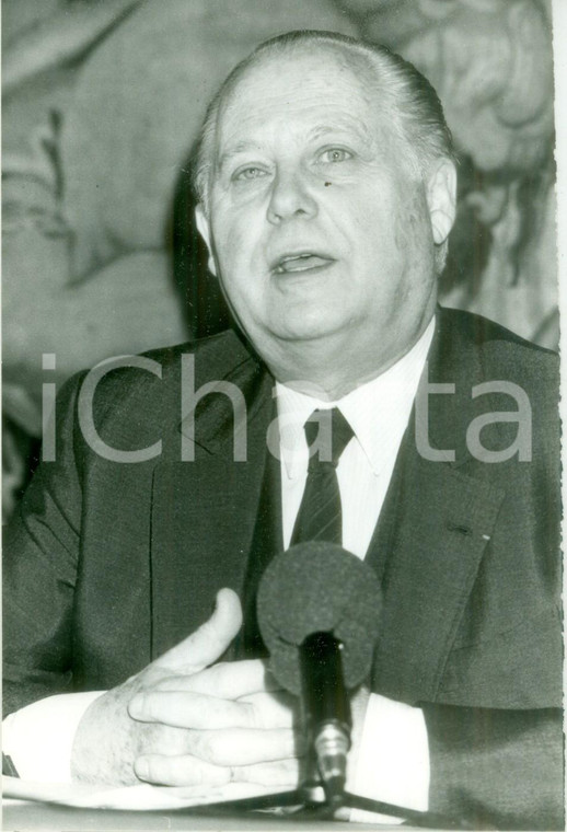 1987 PARIS (FRANCE) Jean CLUZEL in conferenza sul budget della stampa Fotografia