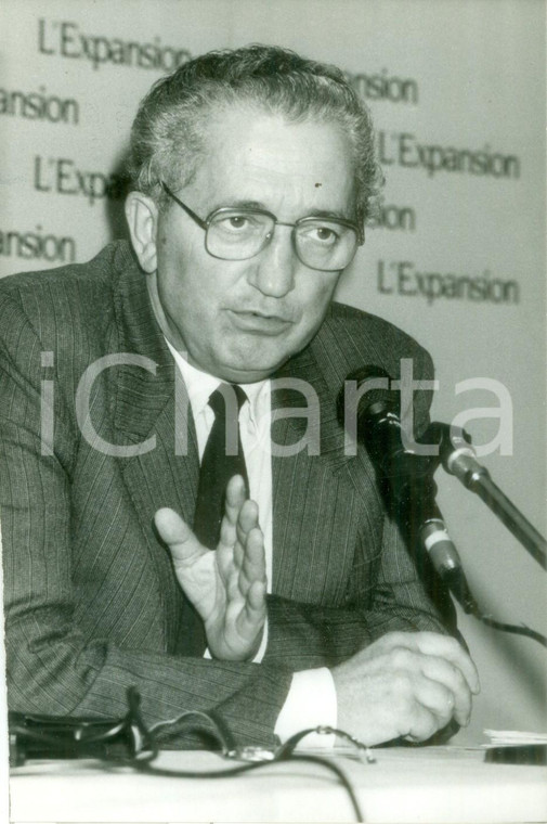 1986 PARIS Edmond MAIRE Segretario CFDT al Forum de l'Expansion *Fotografia