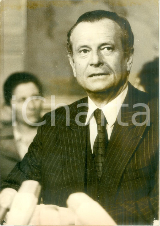 1974 PARIS Jean LECANUET in conferenza stampa all'ELISEO *Fotografia