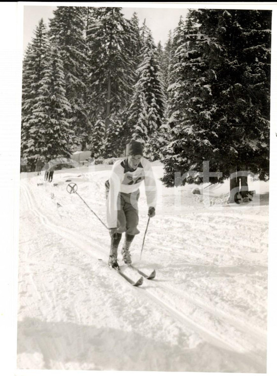 1950 ca SWITZERLAND Campionati SCI ALPINO Victor KRONIG in pista *Foto
