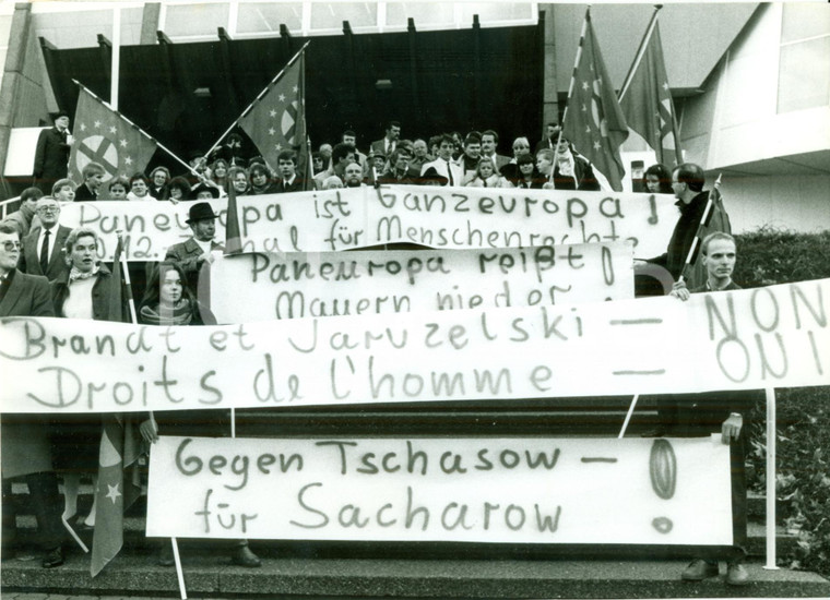 1985 STRASBOURG (F) Manifestazione per Andrej SACHAROV libero *Fotografia