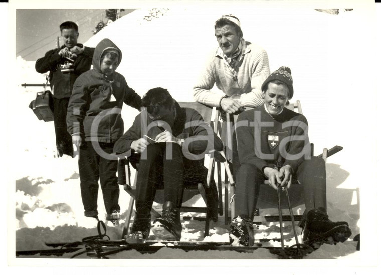 1950 ca SWITZERLAND Campionati SCI ALPINO Roger STAUB e Rudolf ROMINGER *Foto