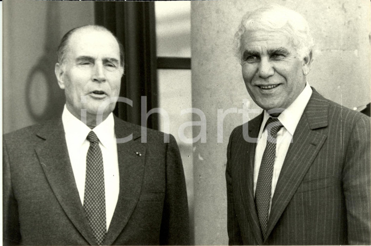 1989 PARIGI (F) François MITTERRAND e Chadli BENDJEDID Presidente ALGERIA *Foto