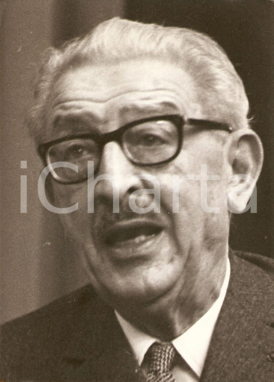 1974 PARIS Jules MOCH candidato a NOBEL per la Pace per DISARMO NUCLEARE *Foto