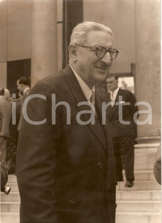 1958 PARIS Conseil Ministres Jules MOCH Ministre de Interieur à l'ELYSEE Photo