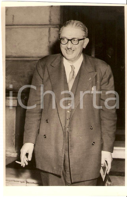 1955 LONDON Conferenza sul DISARMO NUCLEARE Jules MOCH Ritratto *Fotografia