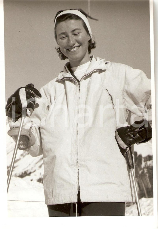 1955 ca SWITZERLAND Campionati SCI ALPINO Rosmarie REICHENBACH Allenamenti Foto
