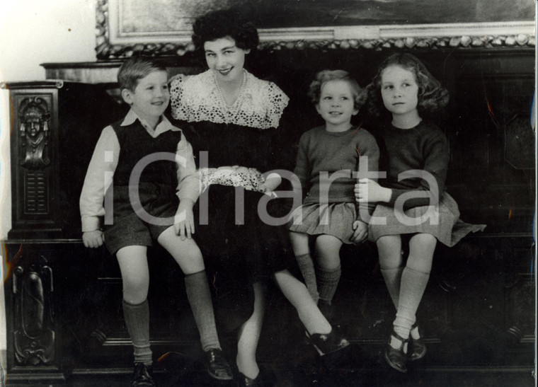 1946 GRECIA? Federica HANNOVER e figli Costantino Irene Sophia *RISTAMPA 1960 ca