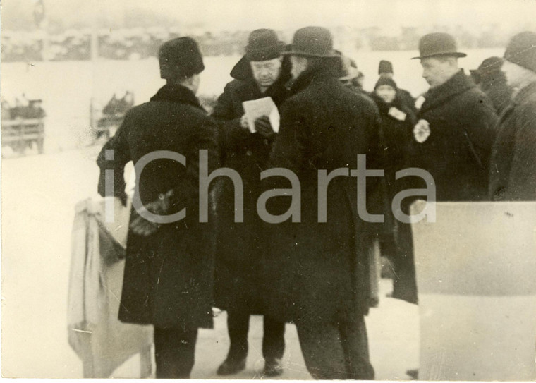 1935 ca STOCCOLMA Gustavo Adolfo di SVEZIA Campionati Europei pattinaggio *Foto