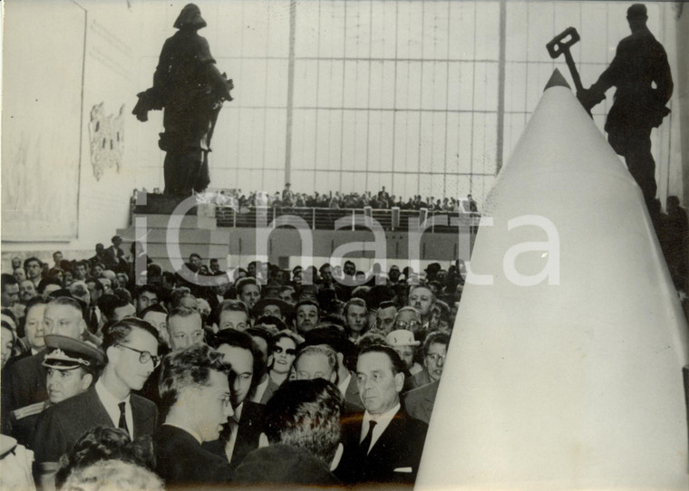 1958 BRUXELLES (BELGIO) EXPO Re Baldovino con prototipo satellite SPOUTNIK *Foto