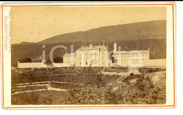 1871 NEUCHATEL (CH) Veduta del penitenziario *Foto BRUDER 10 x 6 cm