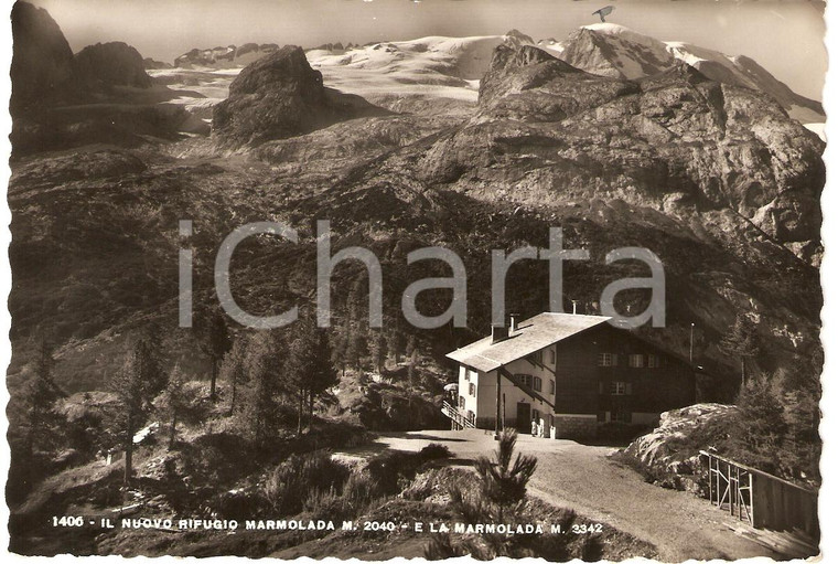 1940 ca CANAZEI (TN) Rifugio MARMOLADA Centro Alpinistico Italiano *Cartolina FG
