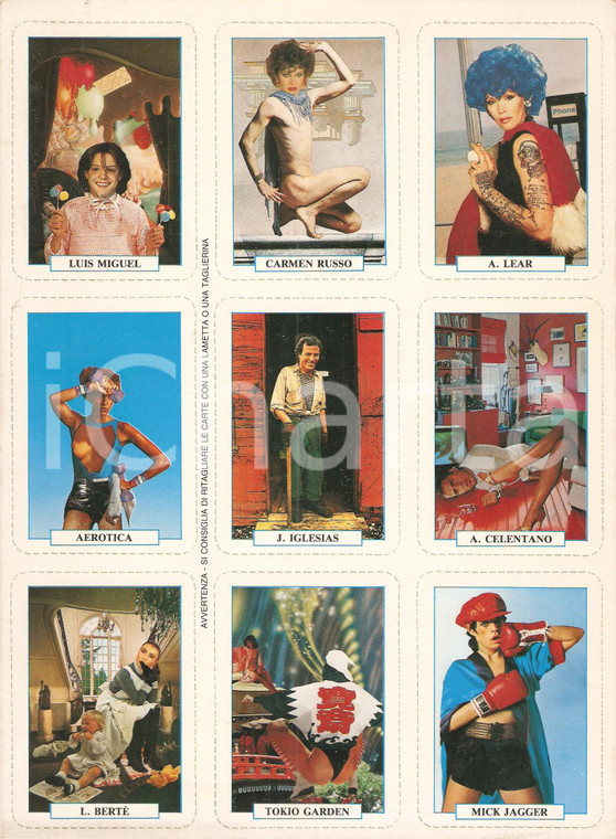 1985 PLAYMEN Lotto 9 carte da gioco GOLIARDICHE EROTICHE *Ill Andrea PISTACCHI