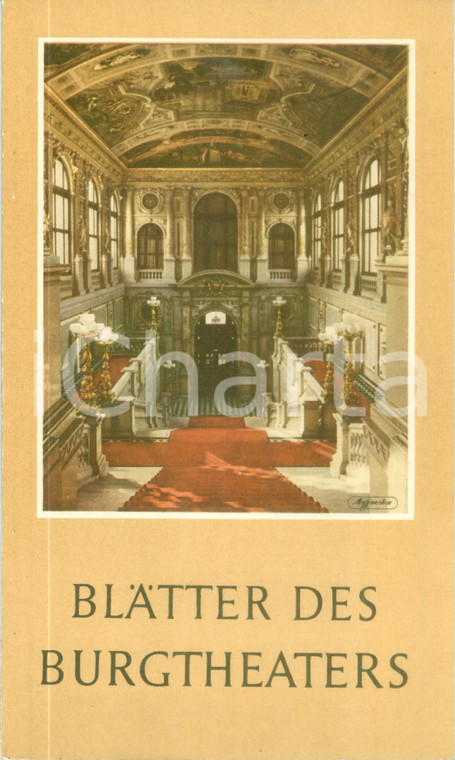 1957 WIEN (AUSTRIA) Blätter des Burgtheaters *Opuscolo ILLUSTRATO