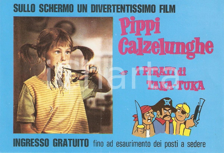 1976 MORTARA (PV) Cinema Ricci PIPPI CALZELUNGHE e i pirati Taka Tuka *Cartolina