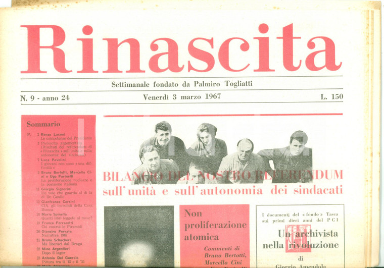 1967 RINASCITA Gianfranco CORSINI La CIA gli invisibili della CASA BIANCA