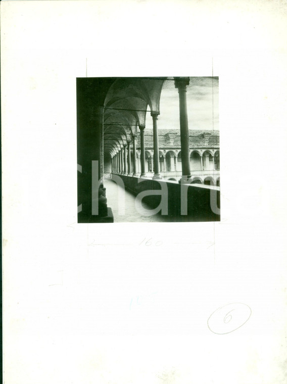 1940 MILANO Edificio dell'OSPEDALE MAGGIORE dopo i restauri *Fotografia