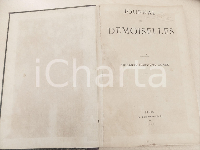 1895 JOURNAL DES DEMOISELLES Annata completa rilegata in volume