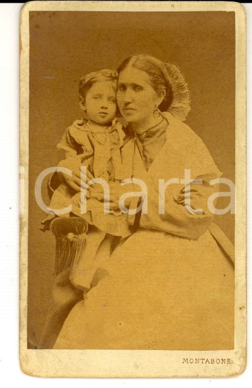 1880 ca MILANO Ritratto di bambina con la balia *Fotografia MONTABONE
