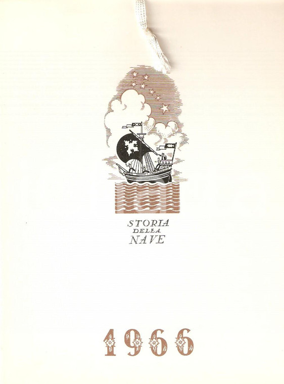 1966 MILANO Casa MAMMA DOMENICA Calendario Storia della nave ILLUSTRATO
