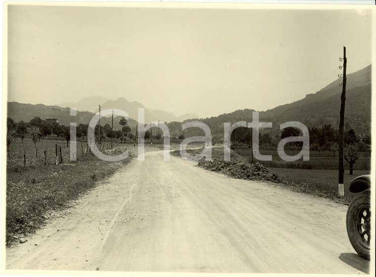 1932 BERGAMO Strada Statale n°42 del TONALE e della MENDOLA e campi *Fotografia