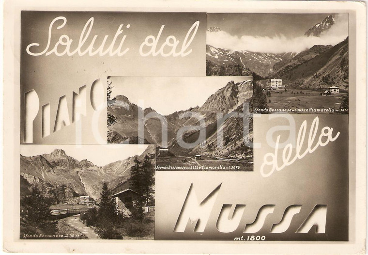 1949 BALME (TO) Valli di Lanzo PIAN DELLA MUSSA Vedutine *Cartolina FG VG