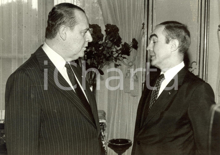 1979 PARIS (F) Raymond BARRE Jean MATTEOLI nouveau Ministre du Travail *Photo