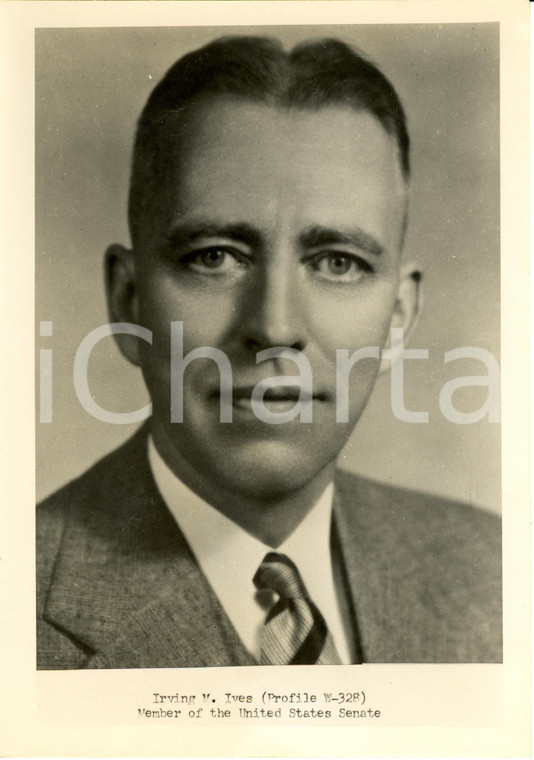1950 ca USA Irving MCNEIL IVES Republican Senator from NEW YORK *Photograph