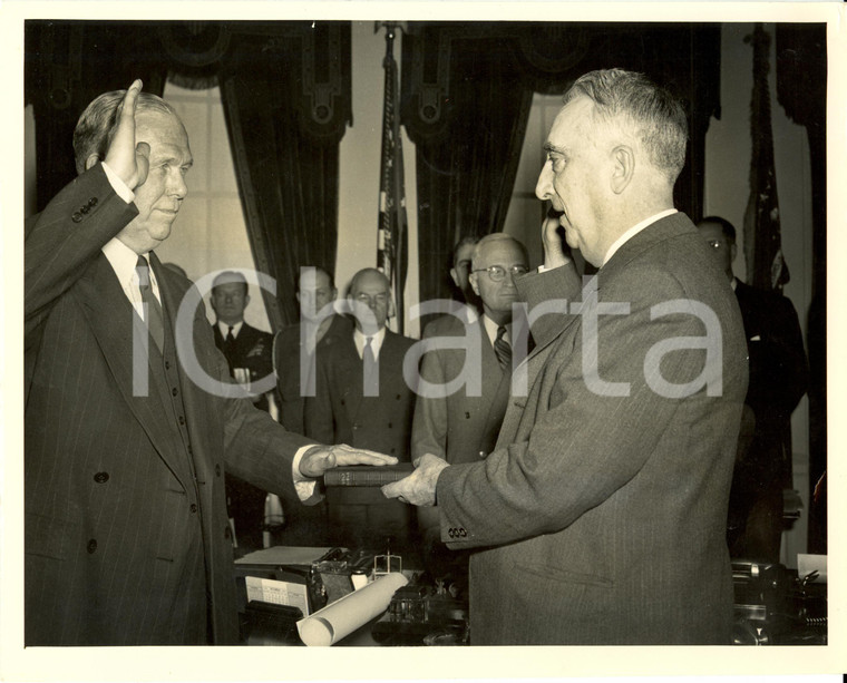 1947 WASHINGTON George CATLETT MARSHALL new Secretary of State with Fred VINSON