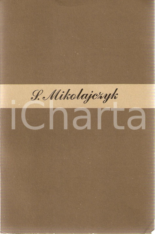 1950 Stanislaw MIKOLAJCZYK Le colpe dei grandi Collana MONDO NUOVO Ed. LONGANESI