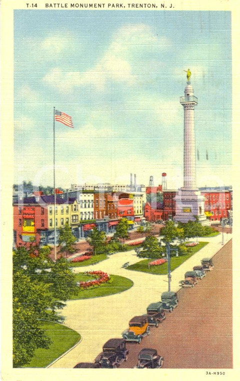 1955 TRENTON (USA) Battle Monument Park *Cartolina postale FP VG