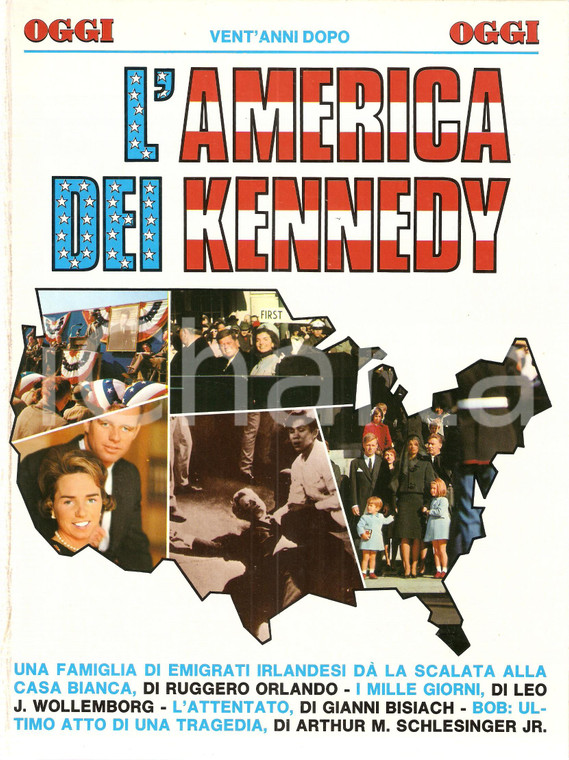 1983 AA.VV. L'America dei KENNEDY Illustrato *Ed. RIZZOLI Inserto rivista OGGI