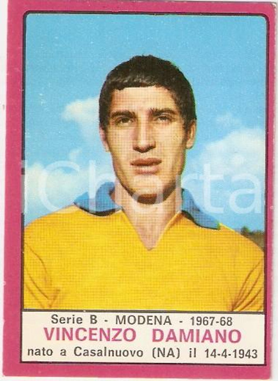 PANINI - CALCIATORI 1967 - 1968 Figurina Vincenzo DAMIANO Serie B MODENA