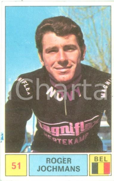 PANINI - SPRINT 1971 Figurina Roger JOCHMANS n. 51 Ciclismo Sponsor MAGNIFLEX