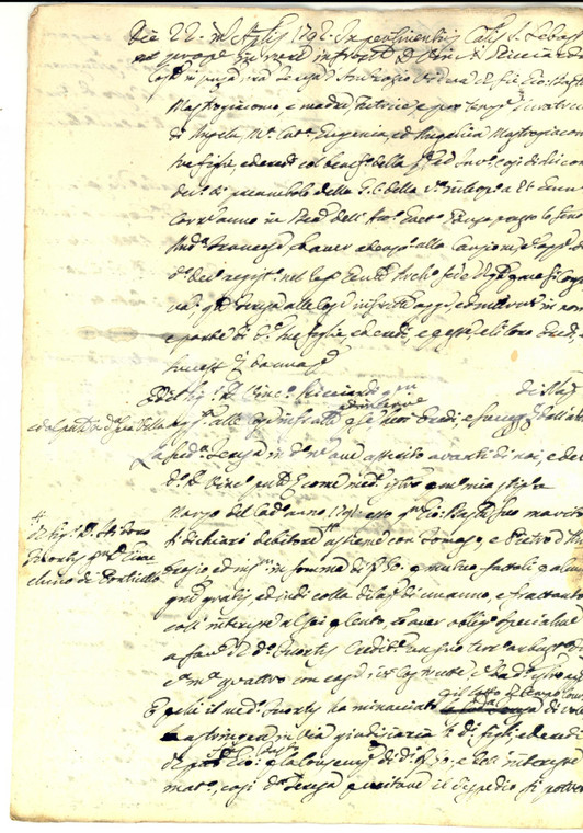 1792 NAPOLI Debito famiglia MASTROGIACOMO verso Vincenzo RICCIARDI *Manoscritto