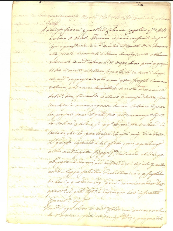 1801 NAPOLI Testamento vedova Colonna COZZOLINO pro figlie femmine *Manoscritto