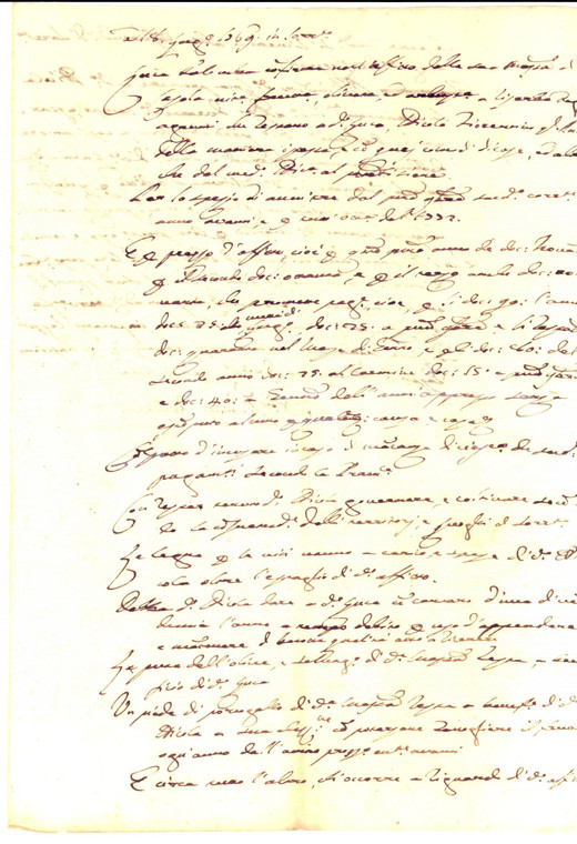 1769 SORRENTO (NA) Luca PALOMBA conferma affitto masseria a Nicola FIORENTINO