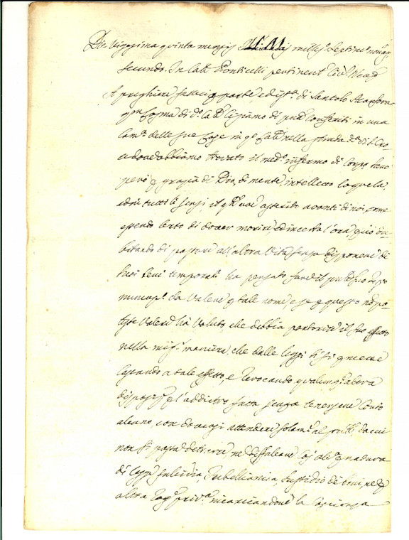 1792 NAPOLI Testamento di Santolo ACANFORA pro figli maschi Cosma e Raffaele