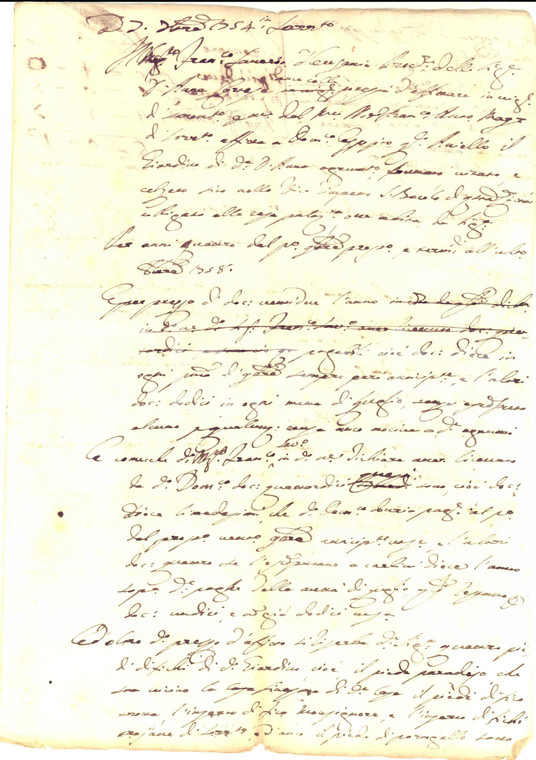 1754 SORRENTO SAN BACOLO (NA) Donna Anna CORTESE affitta agrumeto *Manoscritto