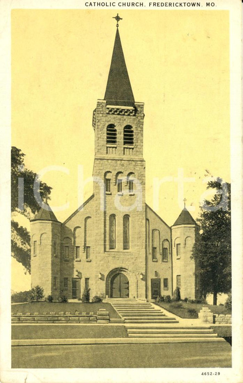 1939 FREDERICKTOWN, MISSOURI (USA) Facciata Chiesa Cattolica *Cartolina FP VG